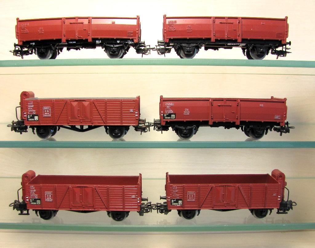 6 Märklin Open goederen wagens, Hobby en Vrije tijd, Wisselstroom, Gebruikt, Wagon, Ophalen of Verzenden