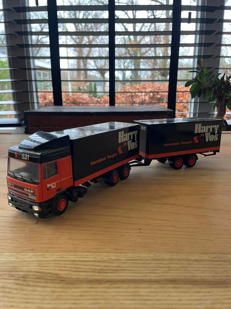 Lion Car DAF 95 Space Cab - Harry Vos, Ophalen of Verzenden, Zo goed als nieuw, Bus of Vrachtwagen, Lion Toys
