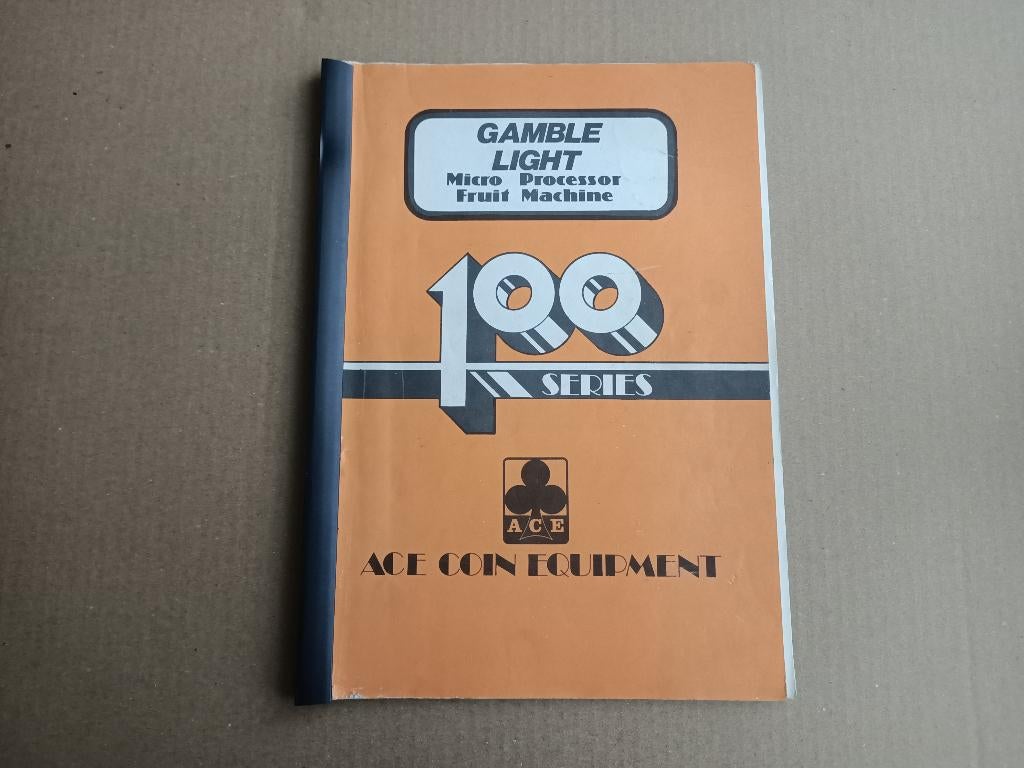 Service Manual: Gamble Light (Ace Coin) Fruit Machine, Overige munten, Verzenden, Gebruikt
