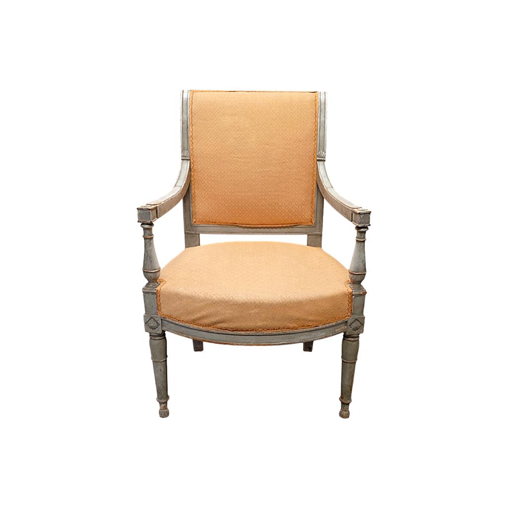 Antiek Franse Louis XVI armstoel, circa 1780, Ophalen