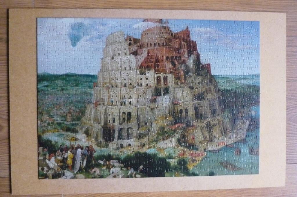 Jumbo Pieter Breughel '' THE TOWER OF BABEL '' +Poster 500st, Ophalen of Verzenden, 500 t/m 1500 stukjes, Gebruikt, Legpuzzel