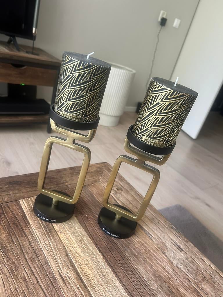 Riviera maison kandelaars, Ophalen, Zo goed als nieuw, Overige materialen, Minder dan 25 cm
