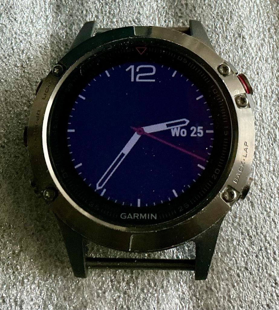 Garmin Fenix 5 Sapphire Crystal glas -Multisport GPS Horloge, Gebruikt, Zwart, Ophalen of Verzenden, GPS