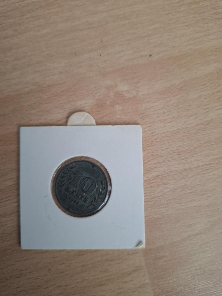 1 cent en 10 cent uit 1942, Postzegels en Munten, Munten | Nederland, Ophalen of Verzenden, Koningin Wilhelmina, Overige waardes