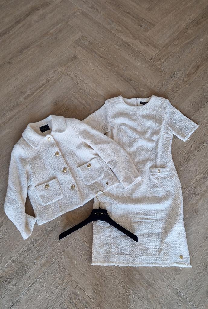 Cavallaro jurk en jasje XS gebroken wit, Kleding | Dames, Wit, Cavallaro, Ophalen of Verzenden, Zo goed als nieuw