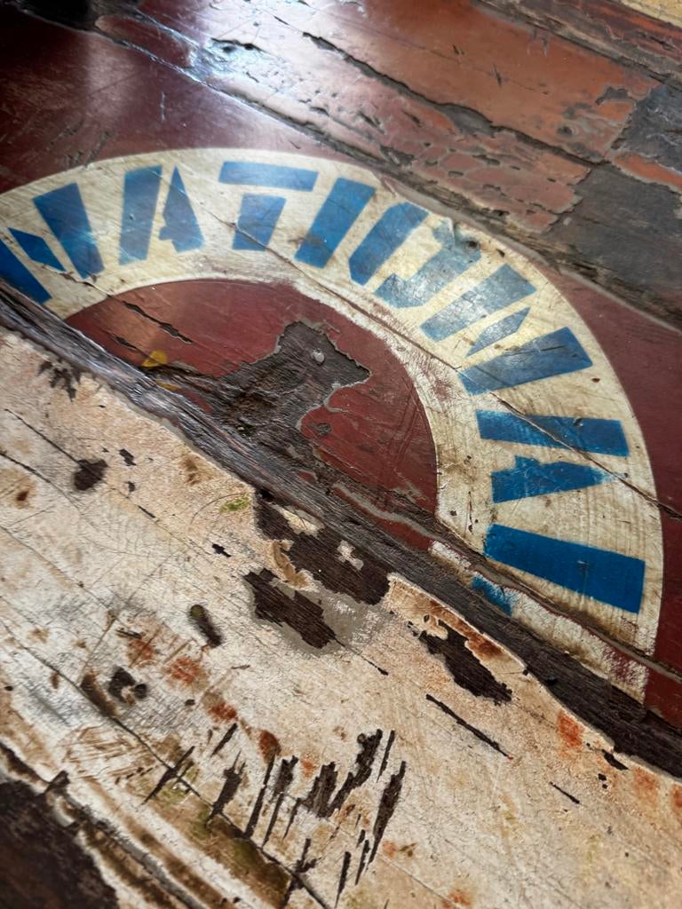 Robuuste Industriële Opklapbare Eettafel - Eyecatcher, Ophalen, Gebruikt, 100 tot 150 cm, 200 cm of meer