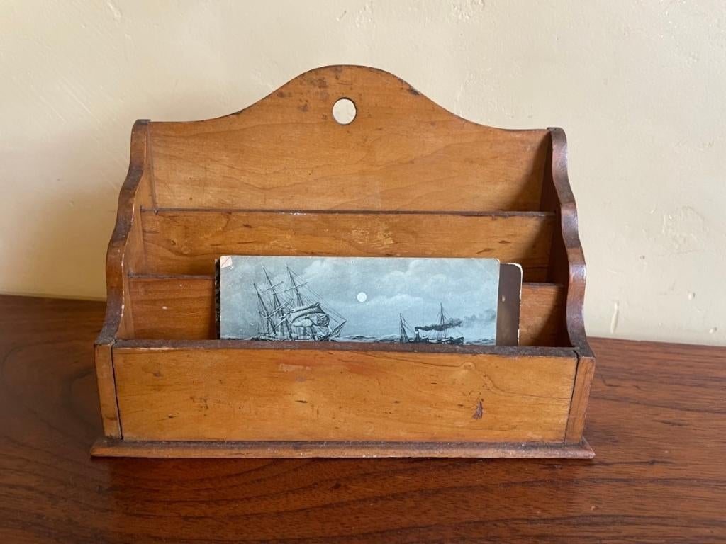 art deco 1930 Postbakje Brievenbakje Frans kersenhout, Ophalen of Verzenden