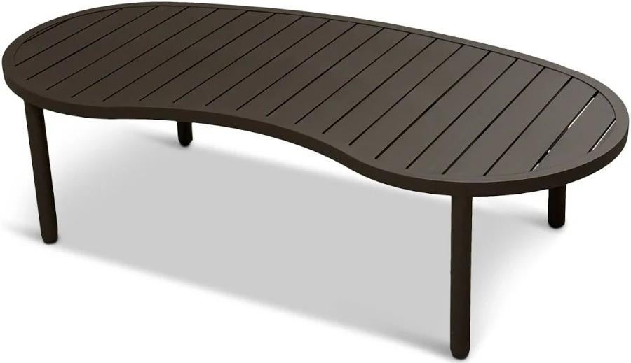 Nieuwe salontafel Kiem tuin donkerbruin, Ophalen, Nieuw, Ovaal, Aluminium