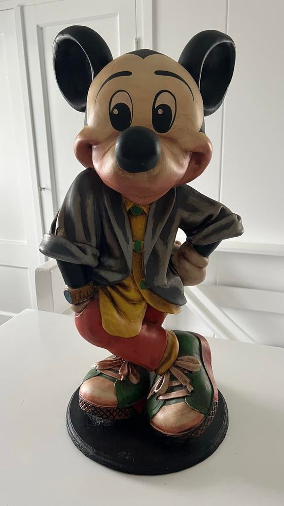 Mickey Mouse beeld van massief hout, Ophalen, Mickey Mouse, Gebruikt, Beeldje of Figuurtje