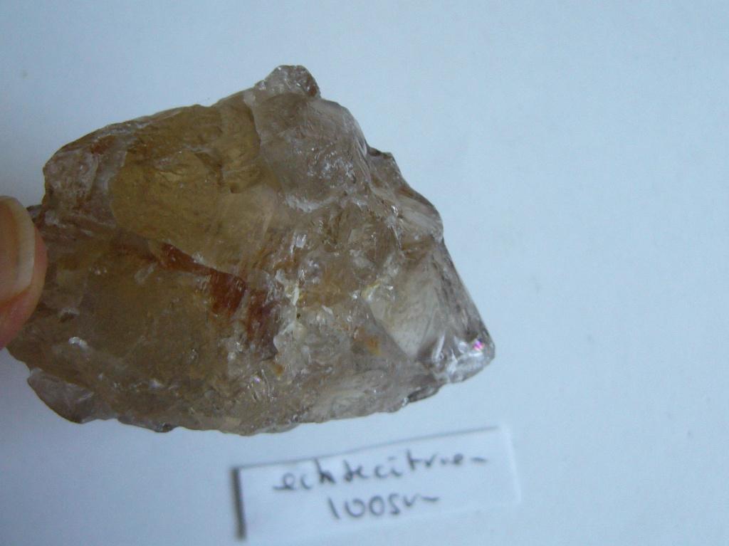 Citrien ECHTE XL zeldzame scepter krokodil edelsteen natuur, Ophalen of Verzenden, Mineraal