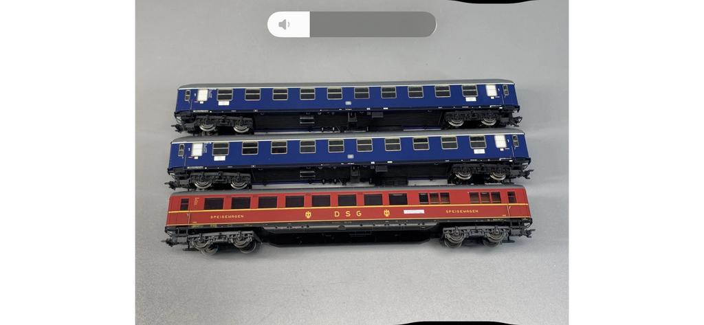 Marklin 3 rijtuigen van de DB, B, Wisselstroom, A, Marklin