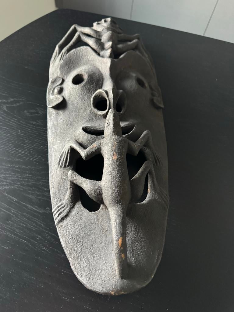 Papoea nieuw Guinea oud masker, Antiek en Kunst, Ophalen