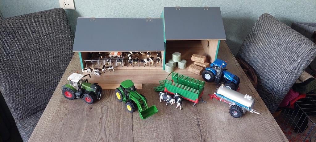 Complete boerderij siku britains koe werktuigen mesttank, Ophalen of Verzenden, Zo goed als nieuw, Tractor of Landbouw, Britains