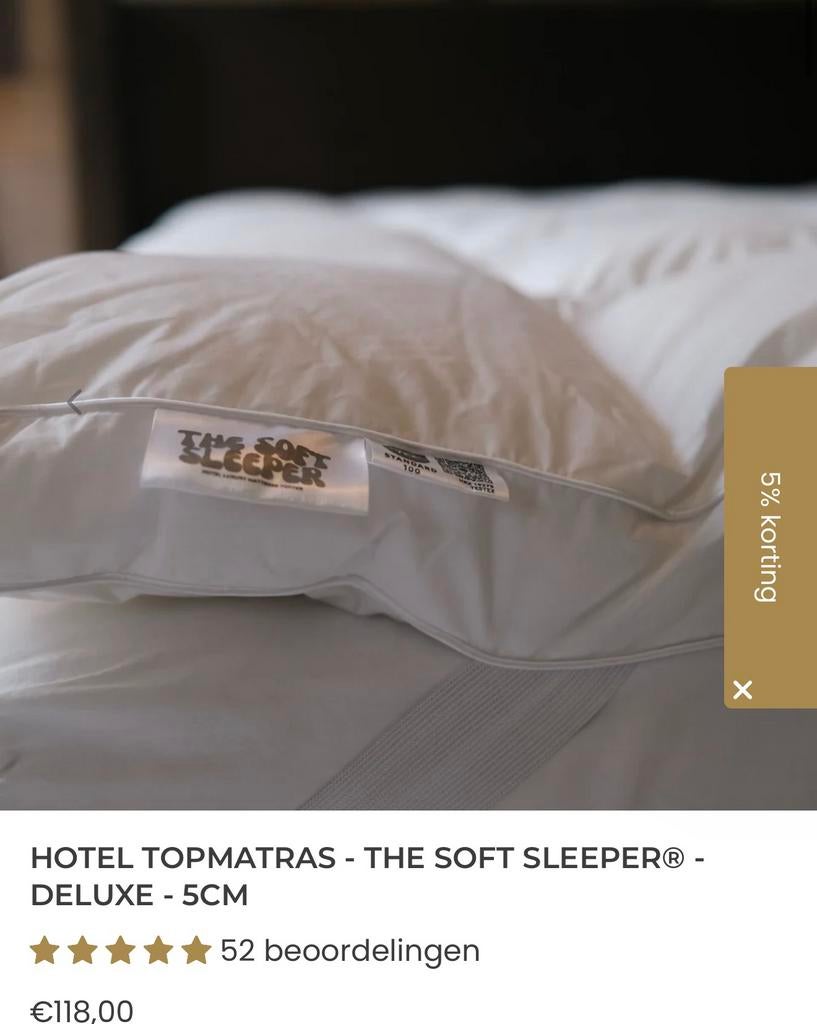 Valk at home top matras/ topper 5 cm, Eén persoon, Overige soorten