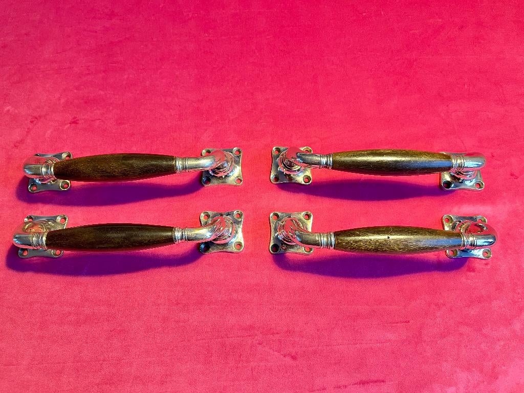 Antieke deurgrepen met hoorn , deur greep, deur, deurklinken, Ophalen of Verzenden