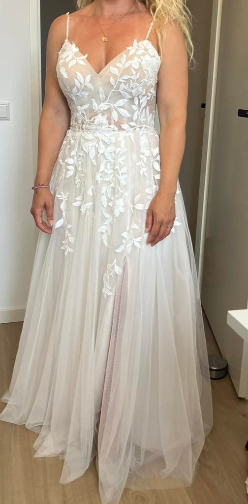 Modeca AMIR trouwjurk maat 36 (voor vrouw tussen 1.58-1.65), Kleding | Dames, Trouwkleding en Trouwaccessoires, Gedragen, Trouwjurk