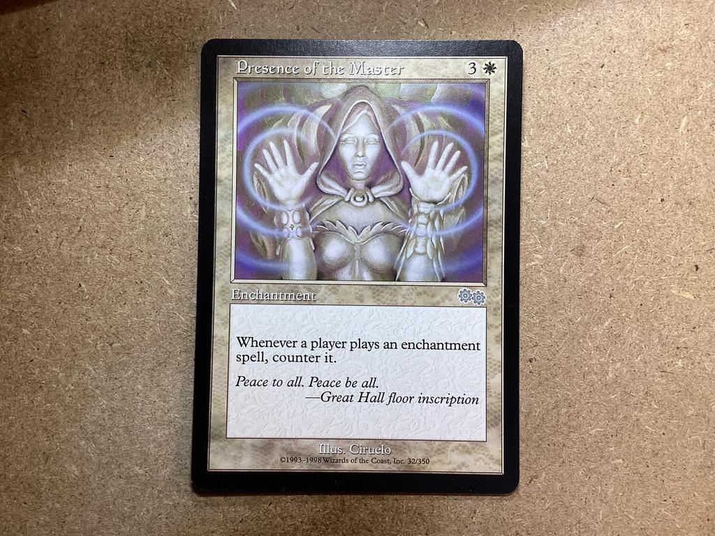 1x Presence of the Master [032/350] (Excellent), Ophalen of Verzenden, Zo goed als nieuw, Losse kaart