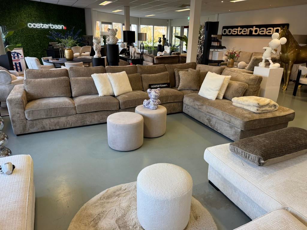 Luxe Velvet Teddy Hoekbank Pocket 400x250cm NIEUW, Info@oosterbaanwonen.nl, Venus 31 8448CE Heerenveen, Hoekbank, Oosterbaan Wonen