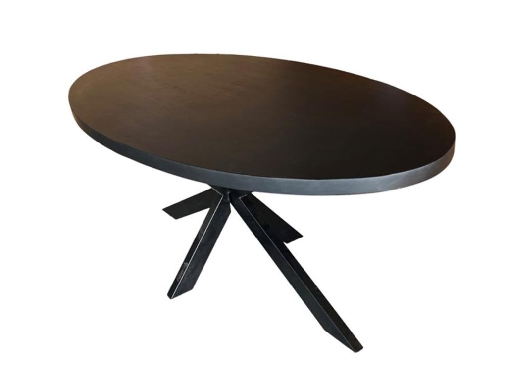 Zwart ovale eettafels mango 160cm t/m 240cm Laagste prijs !, Huis en Inrichting, Overige materialen, Nieuw, Vijf personen of meer