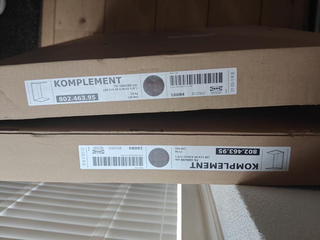 Ikea Komplement verdeler (PAX inrichting), Ophalen, Nieuw, 50 tot 100 cm, Minder dan 100 cm