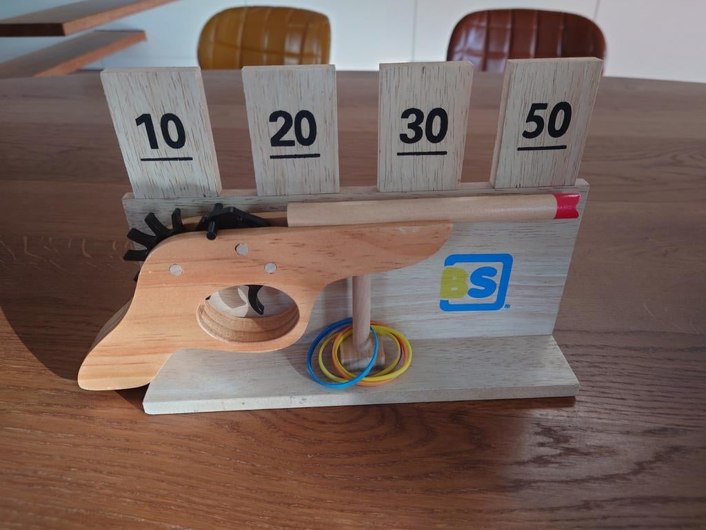 Houten Elastieken Pistool Schietspel, Ophalen of Verzenden, Zo goed als nieuw, Overige typen