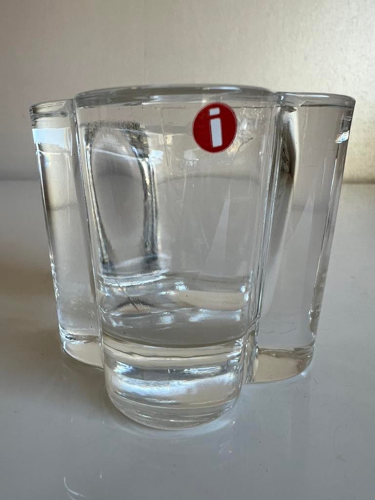 Iittala ‘DUO’ Waxinelichthouder Glas Kerttu Nurminen, Ophalen of Verzenden, Zo goed als nieuw, Overige materialen, Minder dan 25 cm