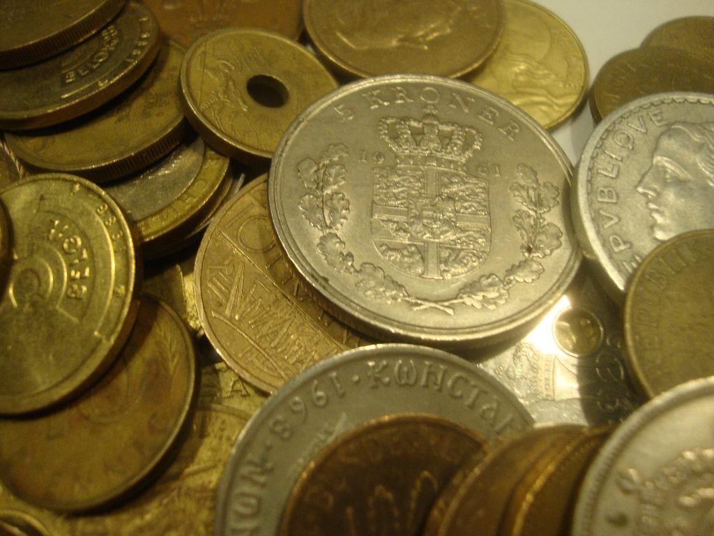 1 kilo wereldmunten, Verzenden, Gebruikt