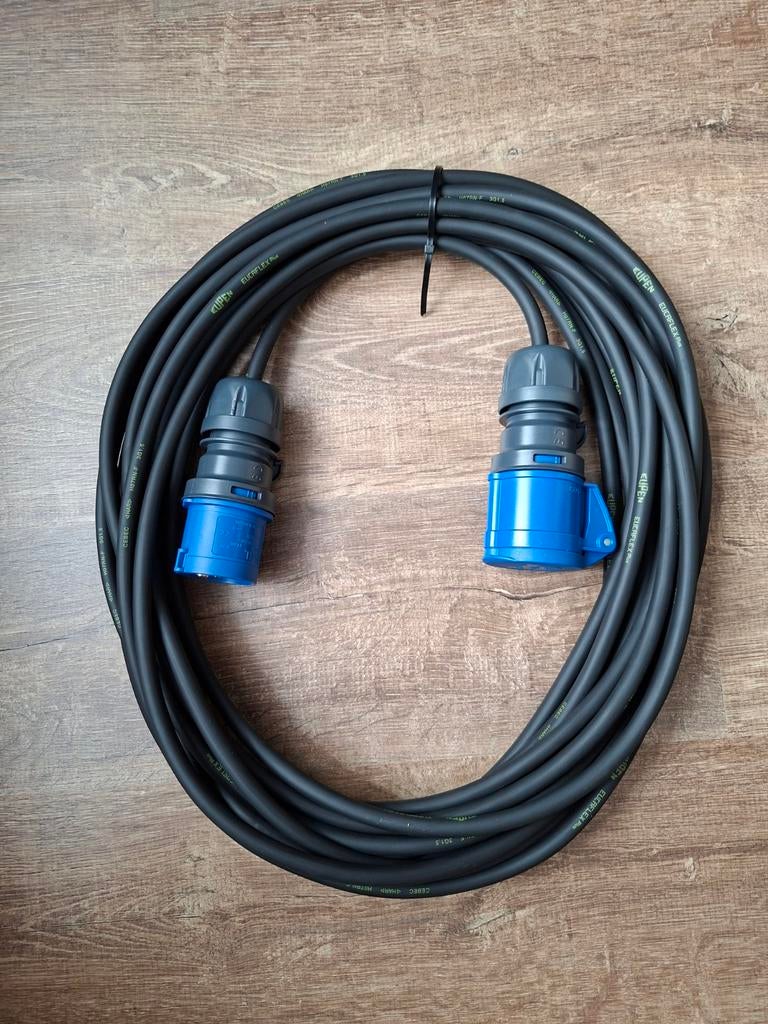 15 meter Eupen Neopreen H07RN-F 3x1,5mm2 CEE Verlengkabel, Ophalen of Verzenden, Nieuw