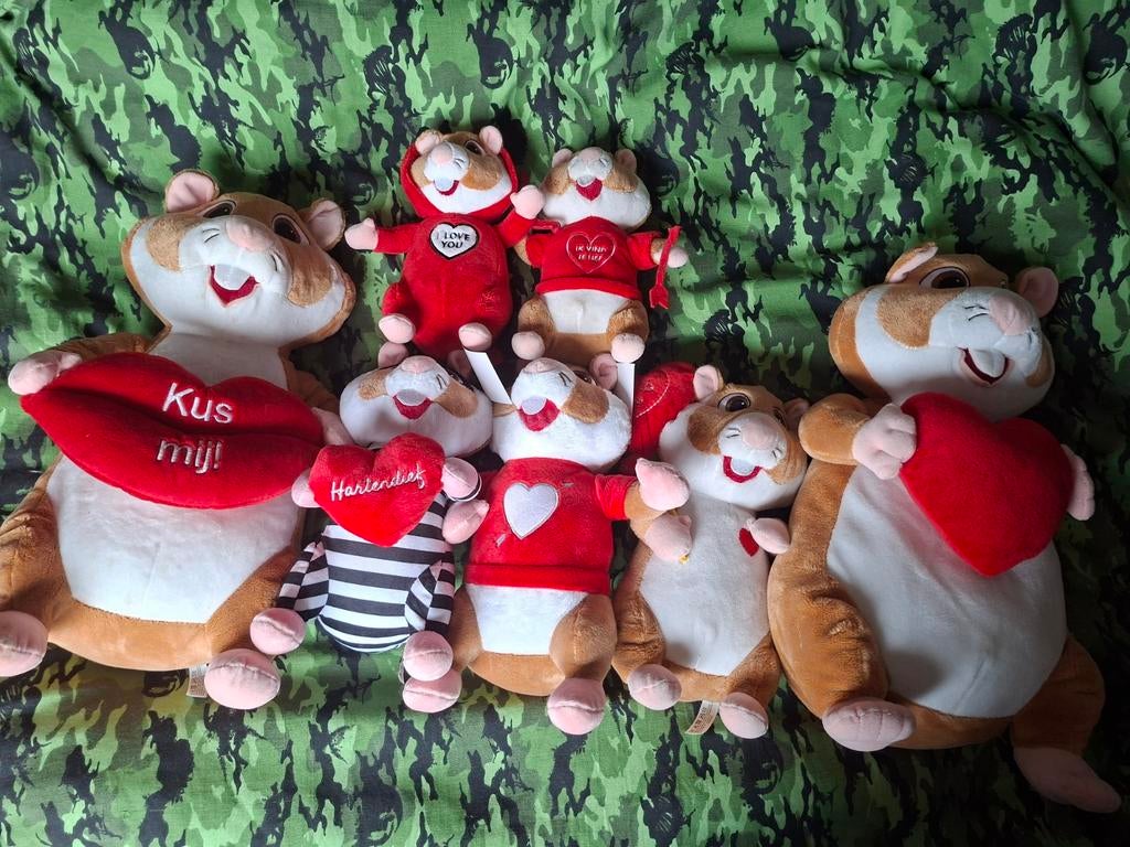 Grote partij AH hamster knuffel pluche hamsters, Ophalen, Zo goed als nieuw, Overige typen