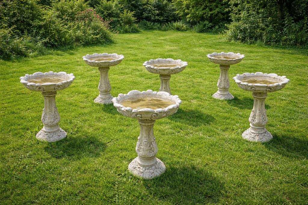 stenen vogelbad - vogeldrinkschaal - vogelbaden op voet, Www.bossewinkel.nl, Diepenheimseweg 30, Nieuw, Ophalen of Verzenden