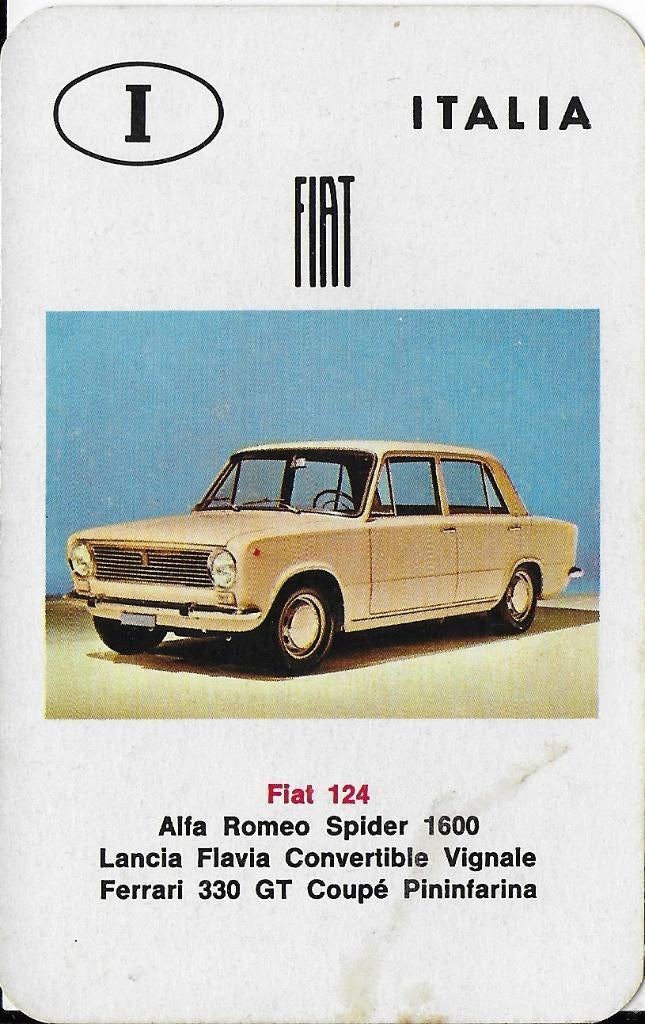 K7 autokaartje fiat 124, Ophalen of Verzenden, Zo goed als nieuw, Auto's