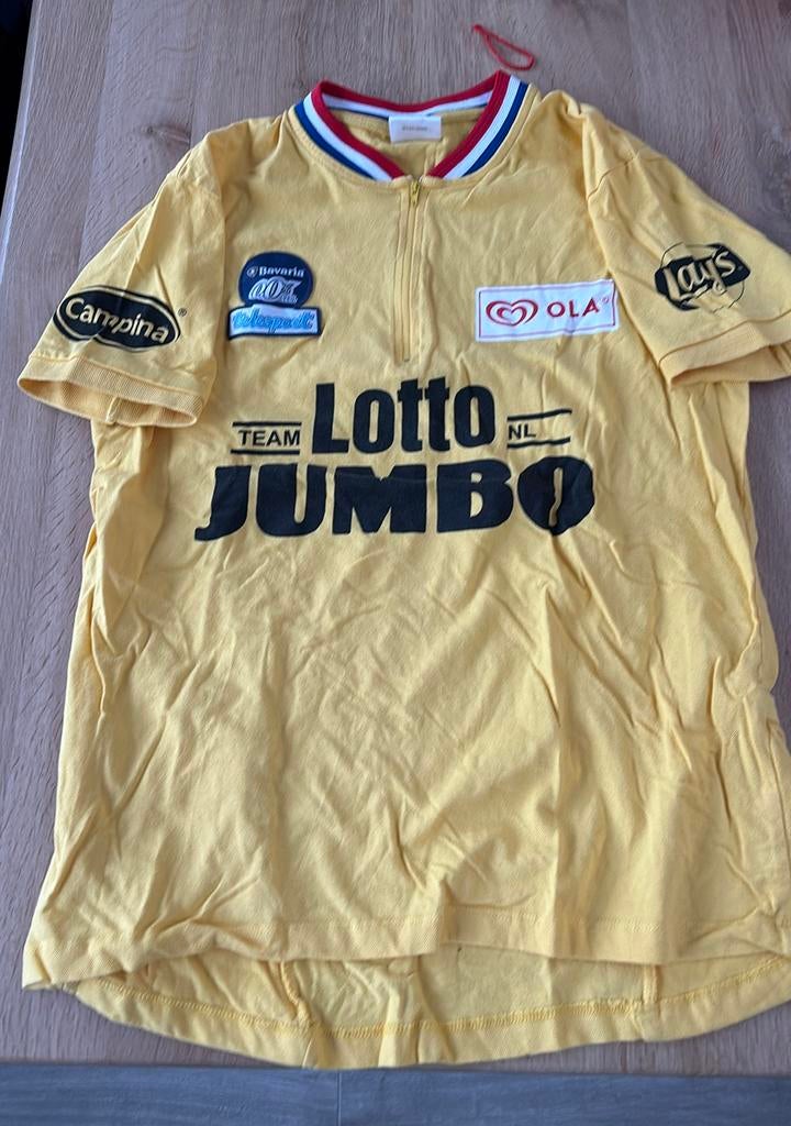 Carnaval wielrenshirt team Lotto Jumbo vintage maatL/XL, Carnaval, Ophalen of Verzenden, Kleding, Maat 56/58 (XL)