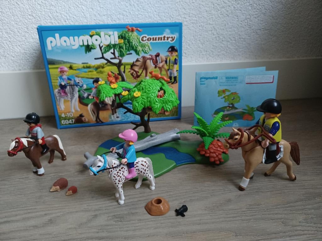 ZGAN Playmobil Ponyrijles paarden - 6947, Kinderen en Baby's, Speelgoed | Playmobil, Ophalen of Verzenden, Zo goed als nieuw, Complete set