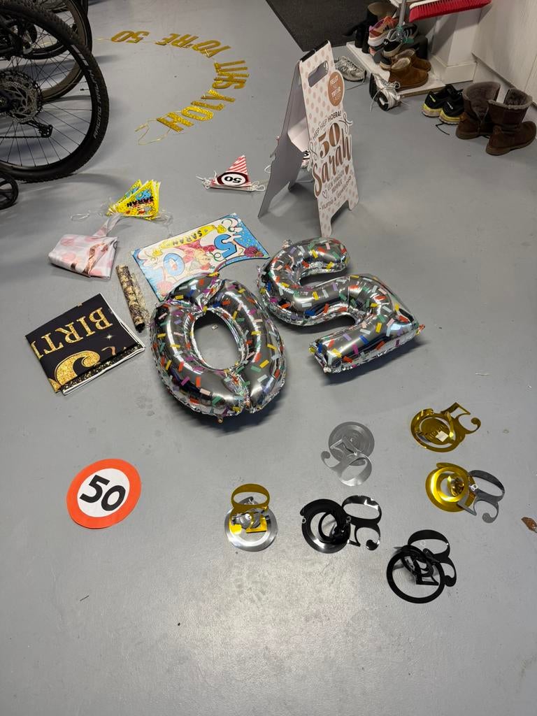 Sarah 50 jaar feestartikelen te koop. Zie fotos, Ophalen, Gebruikt, Versiering, Abraham of Sarah