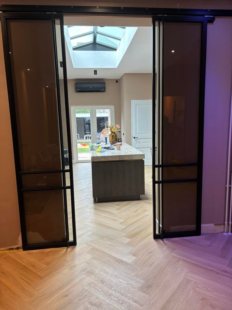 Echt Stalen maatwerkdeur. Taatsdeur,Scharnierdeur,Schuifdeur, Ophalen, Schuifdeur, 80 tot 100 cm, 215 cm of meer