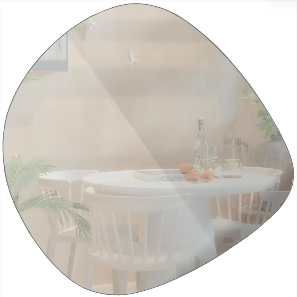 Mirror Philou zwart - woood, Ophalen, Nieuw, Minder dan 100 cm, Overige vormen