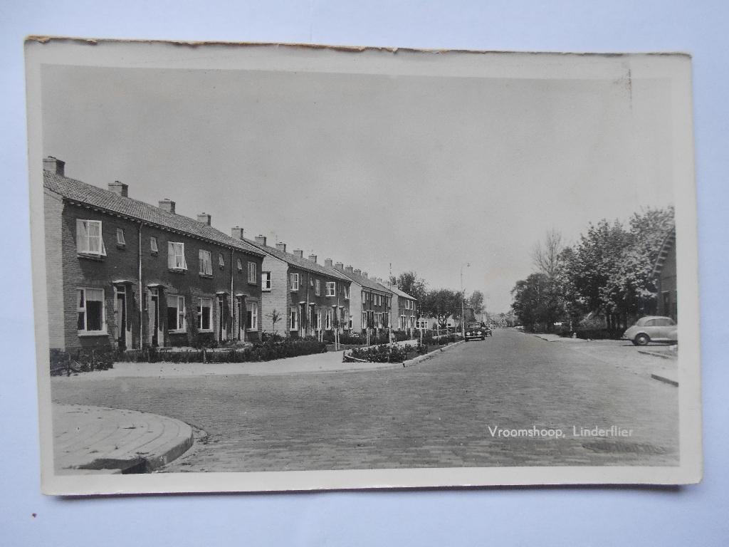 Vroomshoop de Linderflier een rustige Linderflier Vroomshoop, Verzenden, 1940 tot 1960, Ongelopen, Overijssel