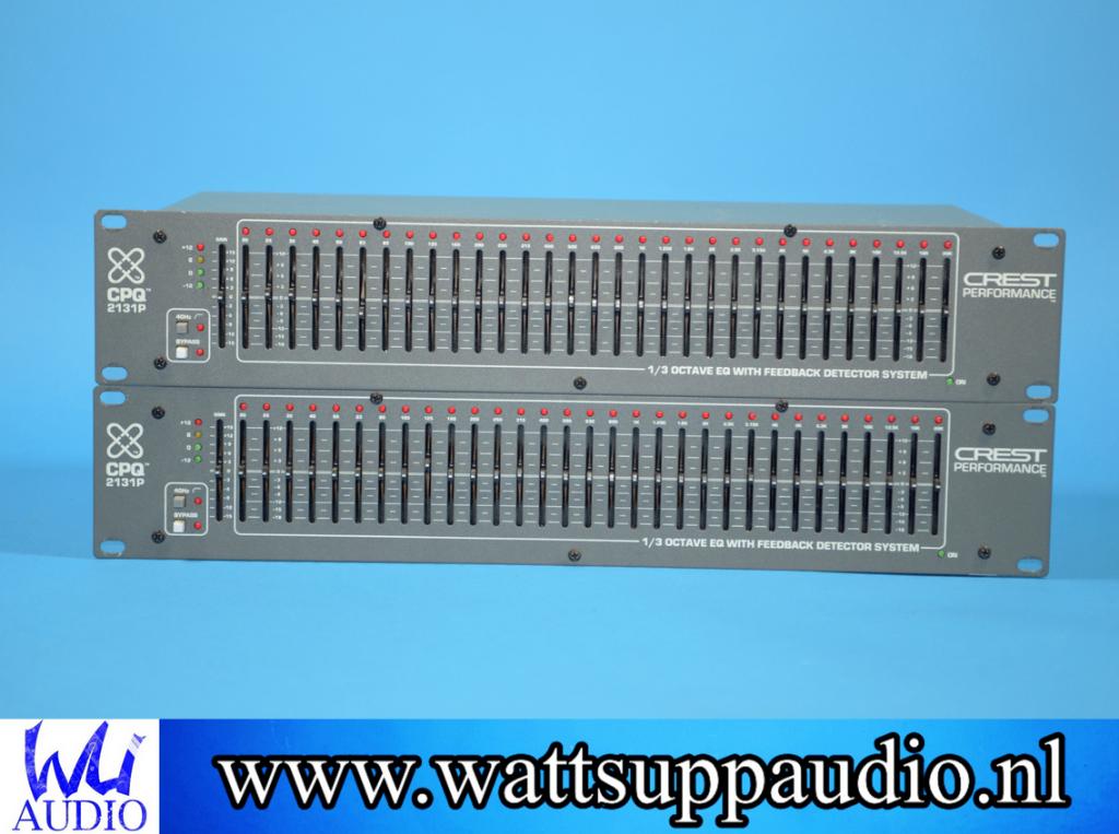 Crest CPQ2131P 1/3 Octave EQ With feedback Detector system, Muziek en Instrumenten, Effecten, Gebruikt, Equalizer, Ophalen of Verzenden