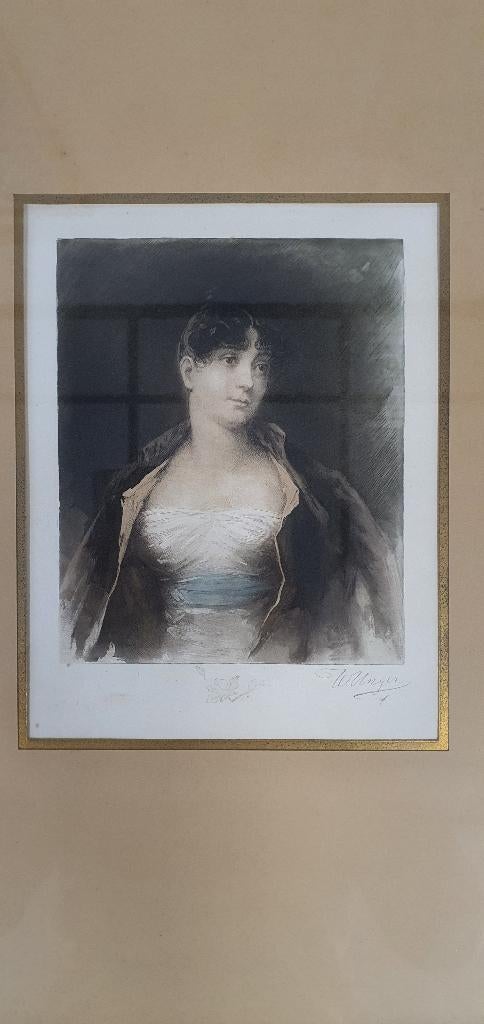 Ets van William Unger, ingelijst, Antiek en Kunst, Ophalen of Verzenden