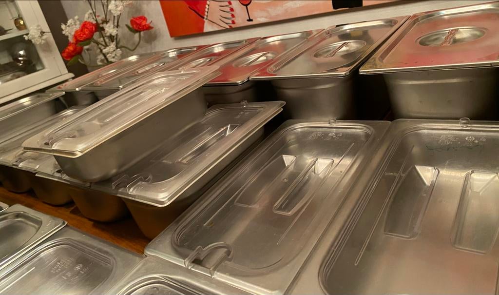 Horeca RVS Bakken met Deksel - Diverse Maten, Ophalen, Gebruikt, Rvs