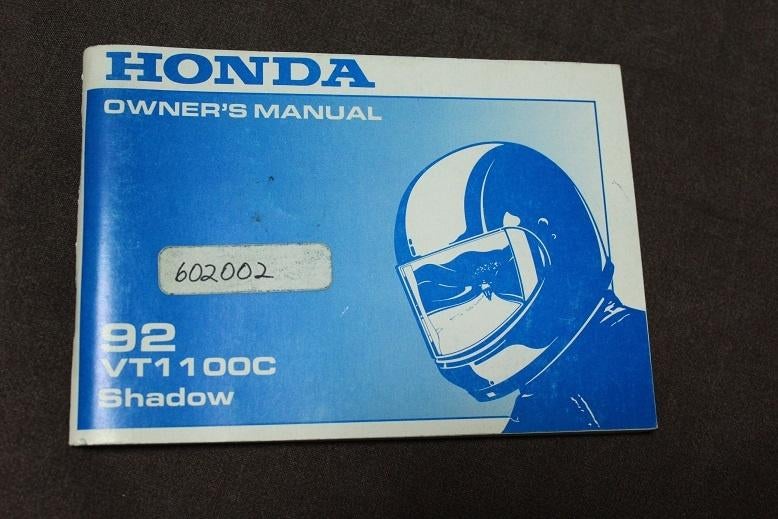 Honda VT1100C Shadow 1992 motorcycle owner's manual VT 1100, Motoren, Ophalen of Verzenden, Honda