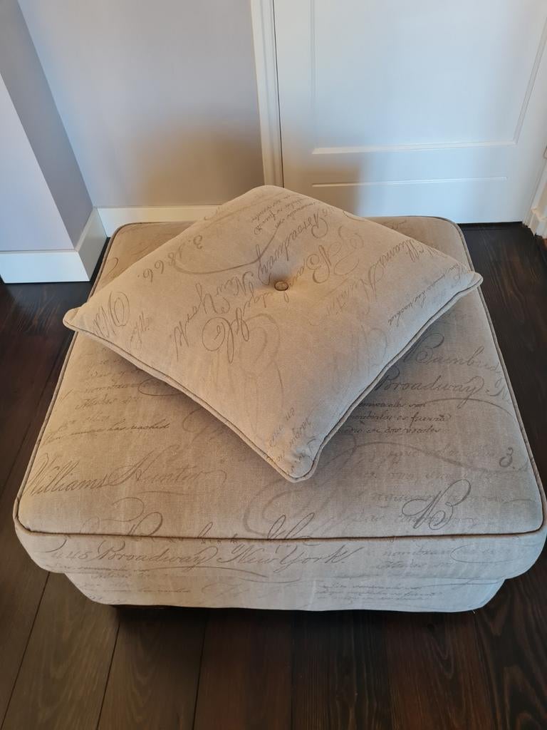 Vierkante hocker / voetenbank 90x90 cm, Gebruikt, Vierkant, 75 tot 100 cm, 75 tot 100 cm