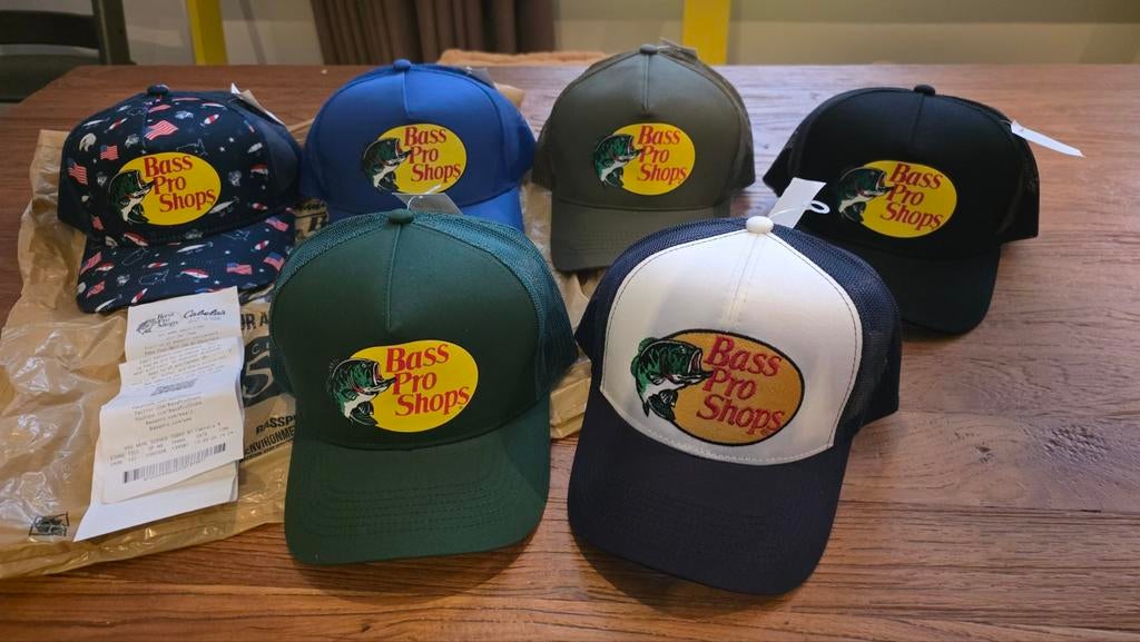 Nieuwe Bass Pro Shops Trucker Cap Lichtblauw, Kleding | Heren, Hoeden en Petten, Nieuw, Pet, One size fits all, Ophalen of Verzenden