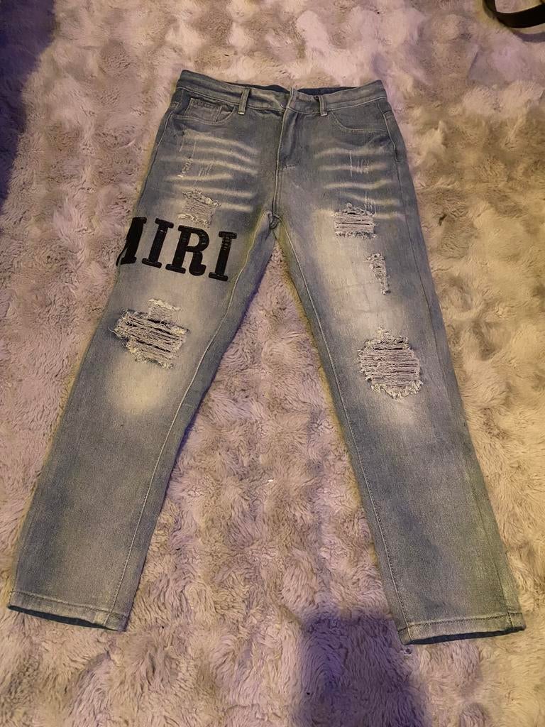 Amiri Broek Maat S - Stoere Jeans, Ophalen of Verzenden, Zo goed als nieuw, Blauw, W32 (confectie 46) of kleiner