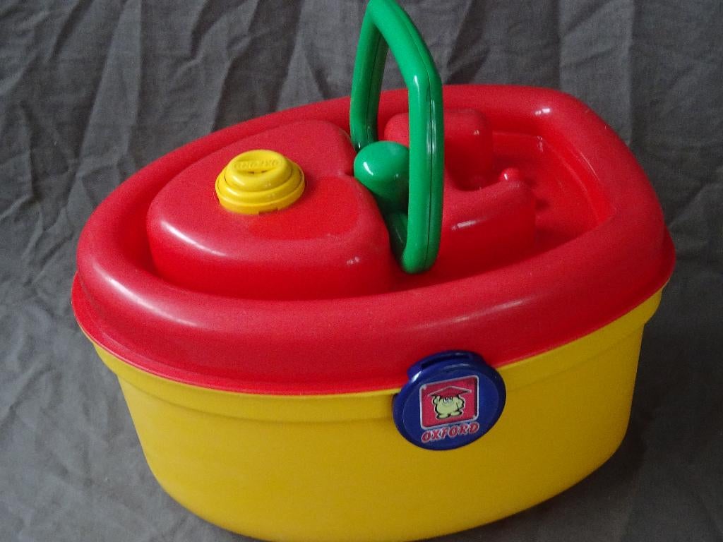 Opbergton boot blokken speelgoed box bewaarbox bouwstenen, Verzamelen, Speelgoed, Zo goed als nieuw, Ophalen of Verzenden