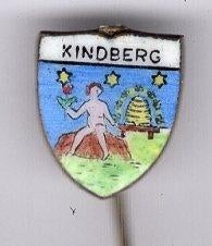 Kindberg email op zilverkleurig wapen speldje ( U_332 ), Verzenden, Nieuw, Stad of Land, Speldje of Pin