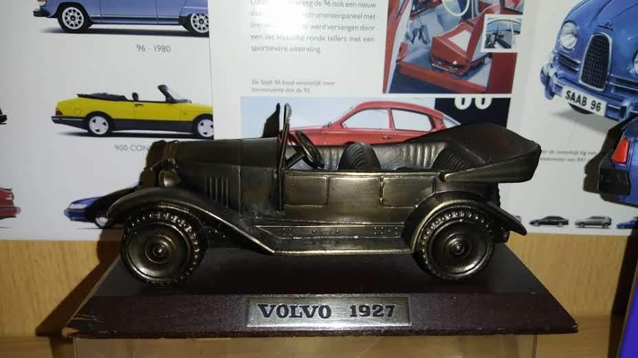 VOLVO JAKOB, brons, op massief houten sokkel, Ophalen of Verzenden, Zo goed als nieuw, Auto, Overige merken