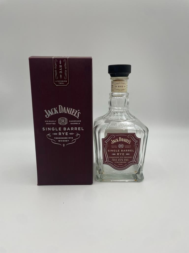 Lege Jack Daniel's Single Barrel Rye fles met doos, Ophalen of Verzenden, Gebruikt, Noord-Amerika, Overige typen