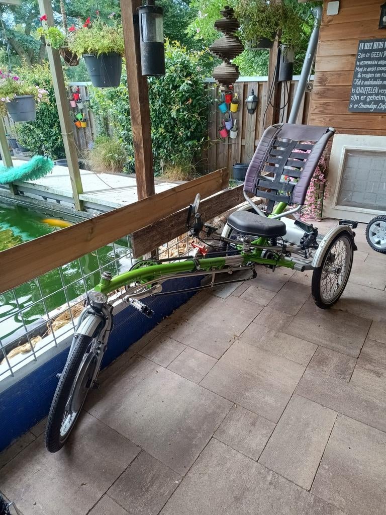 Van raam ligfiets, Fietsen en Brommers, Fietsen | Driewielfietsen, Ophalen of Verzenden, Zo goed als nieuw