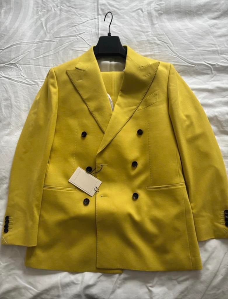 Nieuw Suitsupply Havana pak in Geel/mustard kleur, Kleding | Heren, Kostuums en Colberts, Maat 48/50 (M), Geel, Nieuw, Ophalen of Verzenden